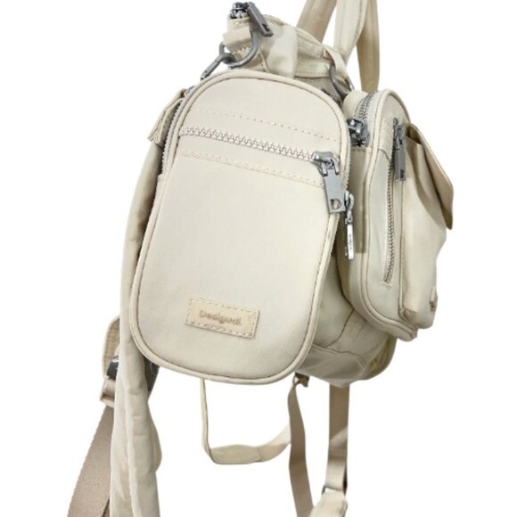 Desigual Voyager Multi Position Modular Bag Beige Pre-Loved - Picture 5 of 6